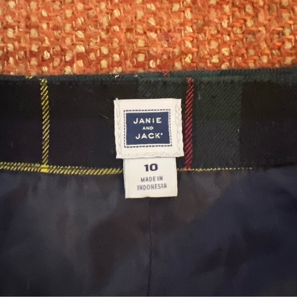 Janie and Jack Boys Navy Red Green Classic Holiday Christmas Plaid Vest Size 10 - Picture 7 of 10